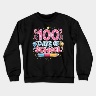 100 days of school smarter kids Crewneck Sweatshirt